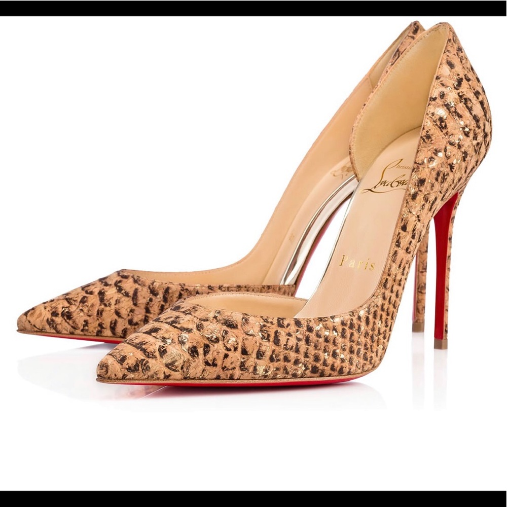 Authentic Christian Louboutin Iriza cork 100mm BARELY USED - Picture 7 of 7